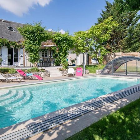Au Coeur Du Bien-Etre, Chalet Avec Piscine Chauffee Et Couverte, Spa, Sauna, Massages Monteaux Εξωτερικό φωτογραφία